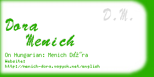 dora menich business card